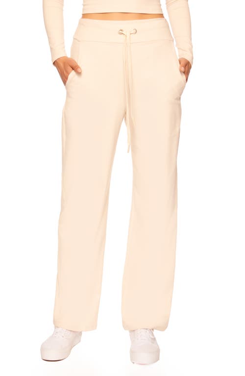 Drawstring Straight Leg Pants in Blanched Almond