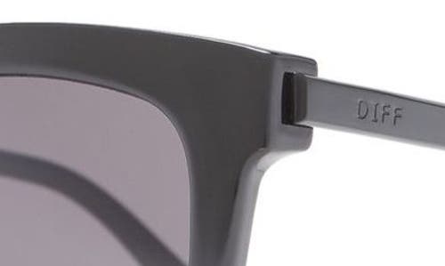 Diff Hailey 54mm Square Sunglasses In Black/grey