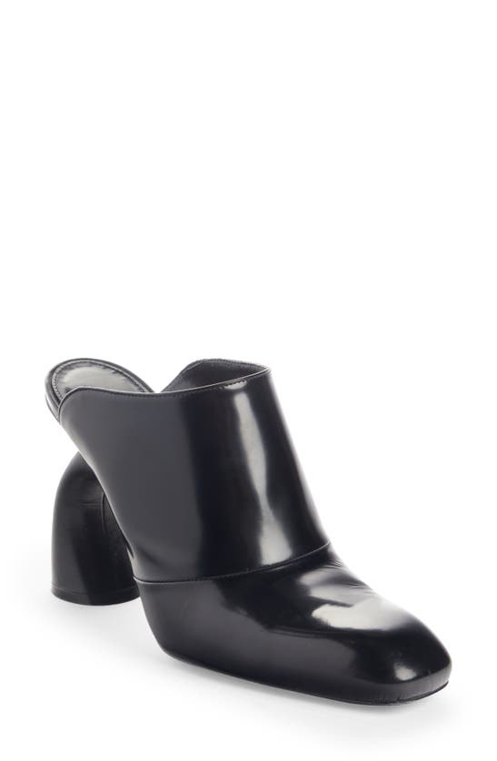 Dries Van Noten Curved Heel Mule In Black | ModeSens