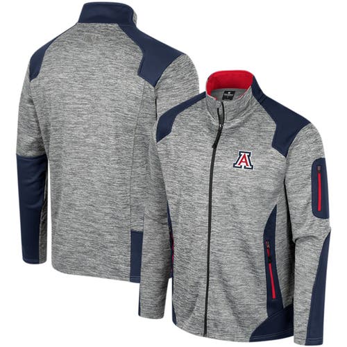 COLOSSEUM Men's Colosseum Gray Arizona Wildcats Silberman Color Block Full-Zip Jacket