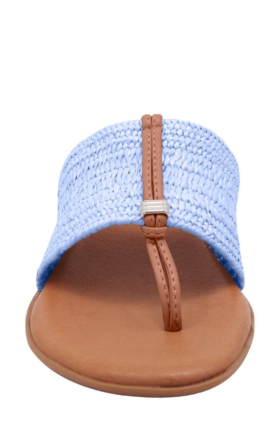 Shop Andre Assous André Assous Nice Featherweight Woven Flip Flop In Sky Blue