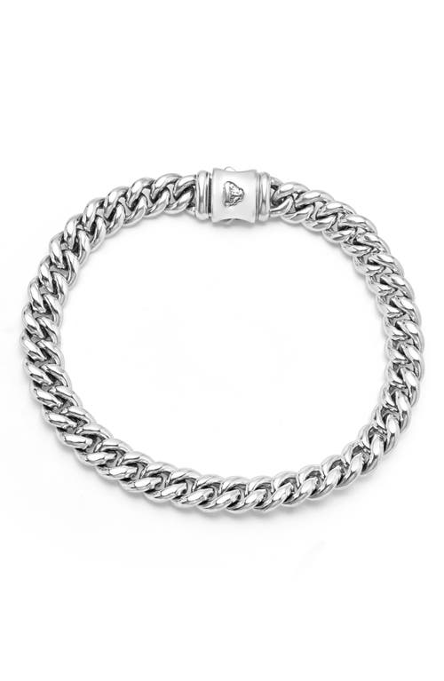 Shop Lagos Anthem Curb Chain Bracelet In Silver