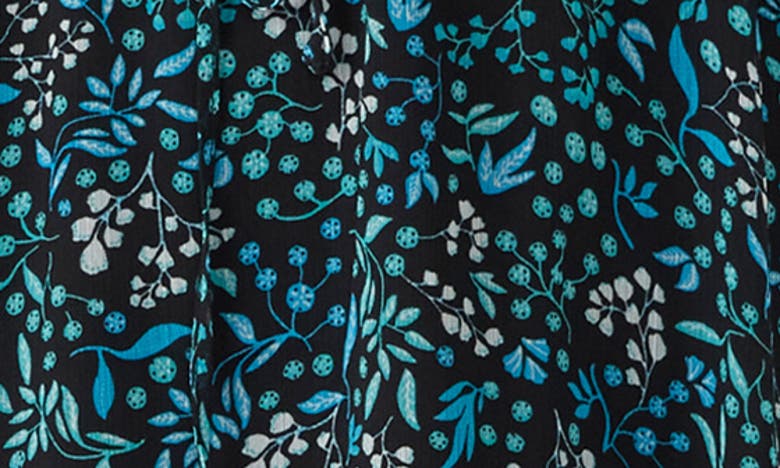 Shop Estelle Diane Ruffle Floral Dress In Blue/ Turquoise