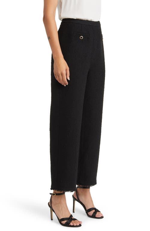Ted Baker Katyyt Bouclé Straight Leg Ankle Pants In Black
