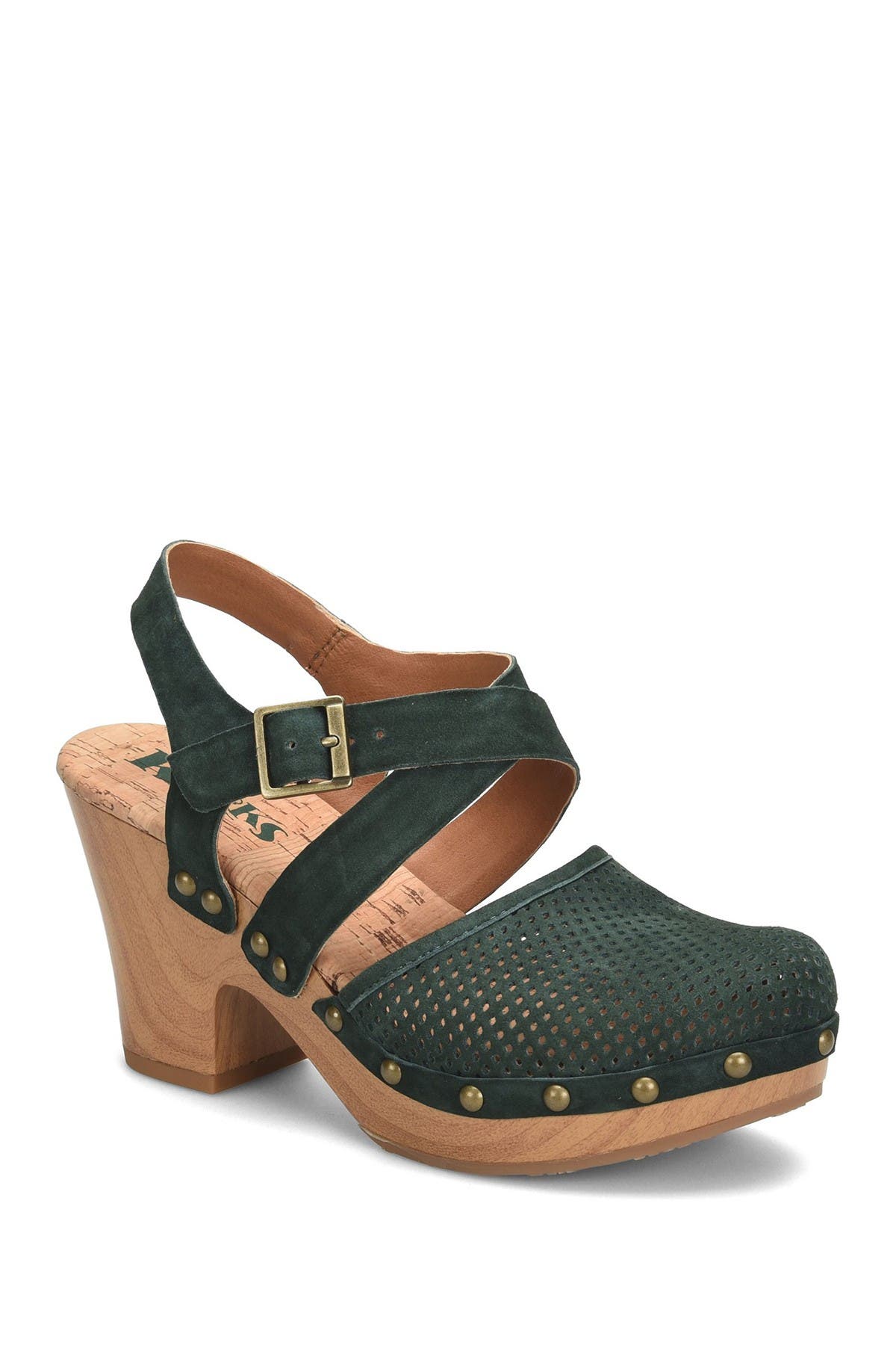 slingback clogs with perforations