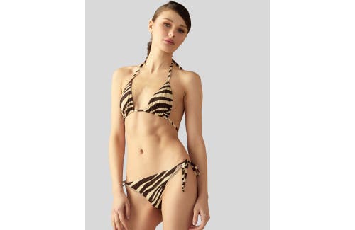 Cynthia Rowley Bella Bikini Top In Zebra