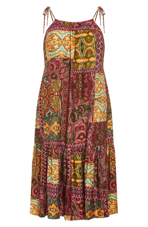 Shop City Chic Erica Print Maxi Sundress In Kaleidoscope