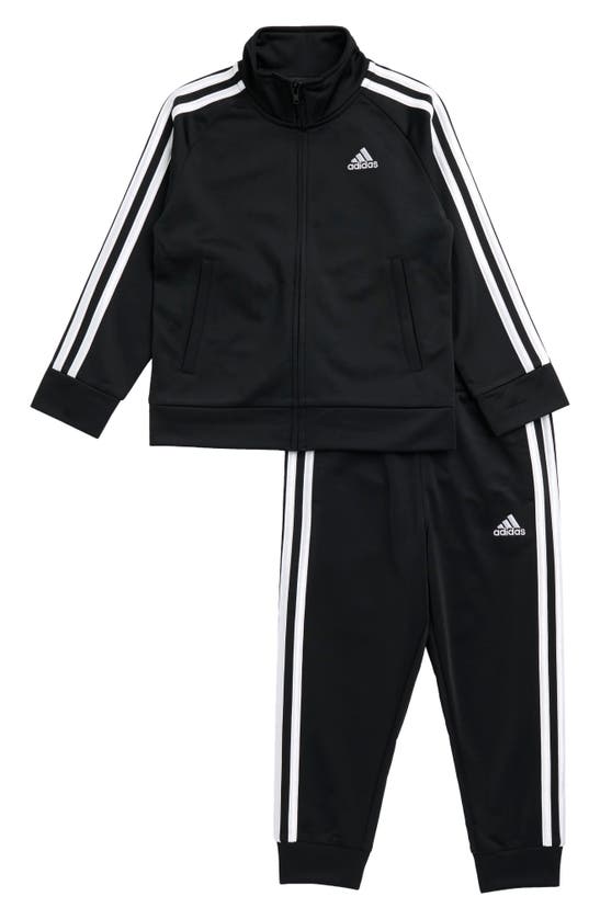 Shop Adidas Originals Adidas Kids' Core Classic Tricot Track Jacket & Pants Set In Black