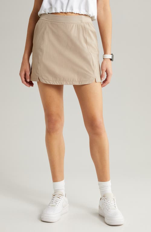 Shop Zella Vantage High Waist Skort In Tan Thread