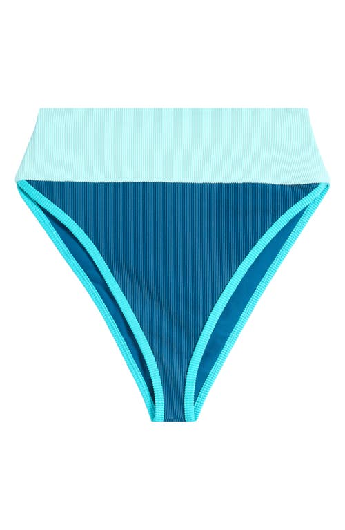 BEACH RIOT BEACH RIOT EMMY COLORBLOCK HIGH WAIST BIKINI BOTTOMS