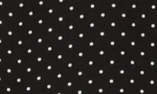 Shop T Tahari Ruffle Cuff Blouse In Black/white Dot