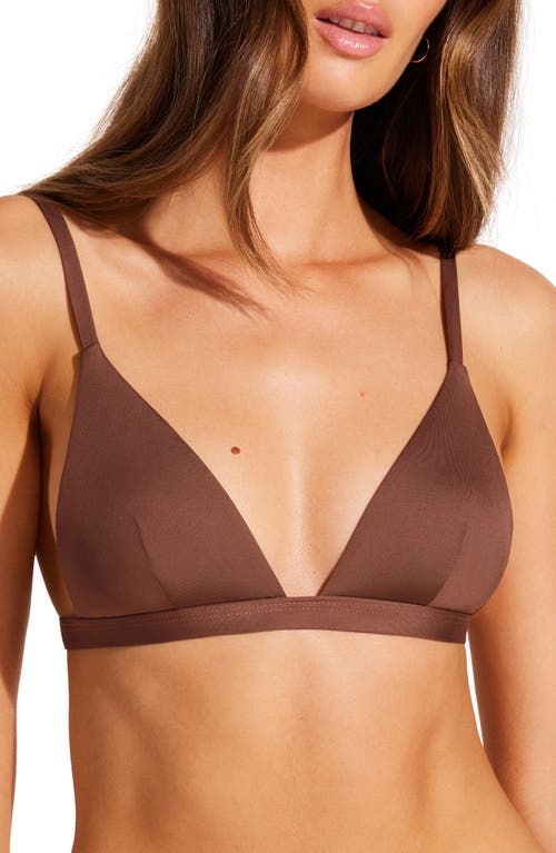 Vitamin A Moss Triangle Bikini Top Mocha Ecolux at Nordstrom,