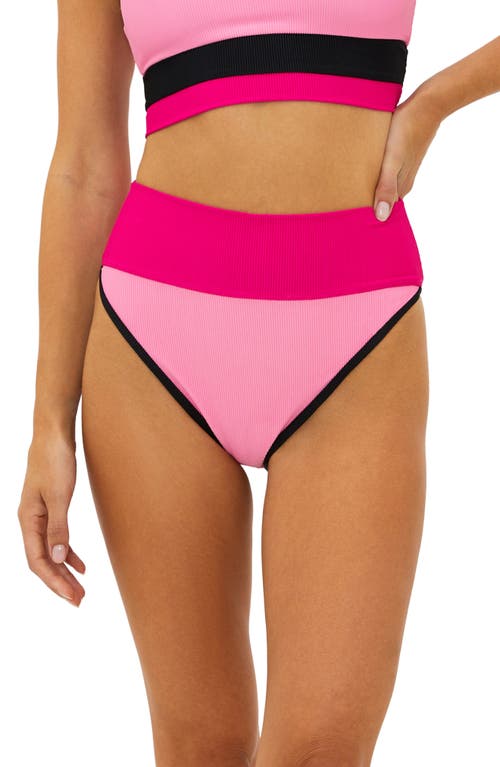 Beach Riot Emmy High Waist Bikini Bottoms Amour Colorblock at Nordstrom,