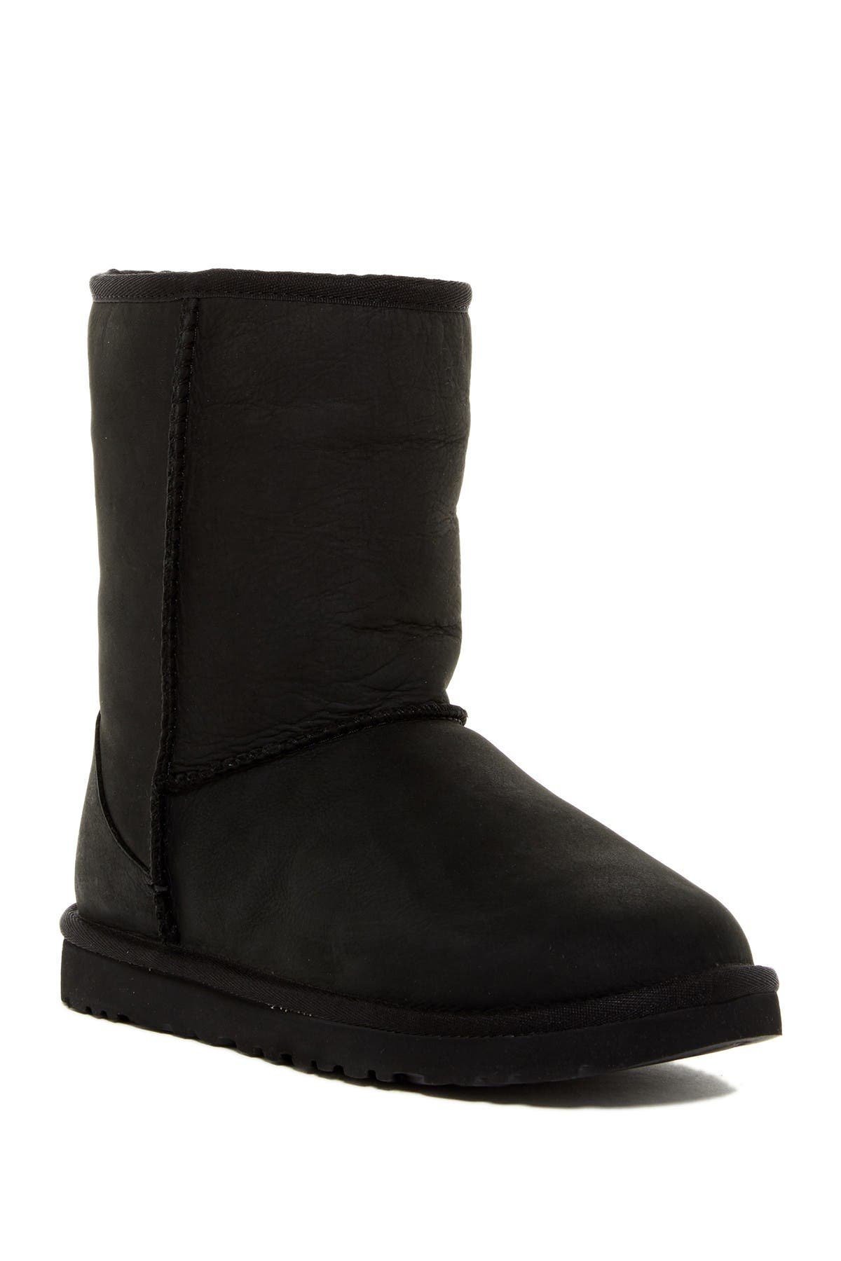 UGG | Classic Short Wool Lined Leather Boot | Nordstrom Rack