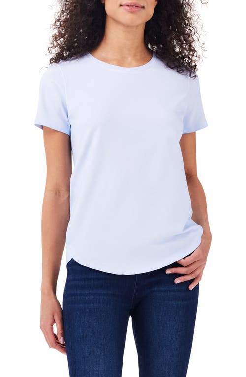 Stretch Cotton Shirttail Hem T-Shirt in Crushed Ice
