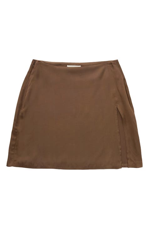 Front Slit Miniskirt