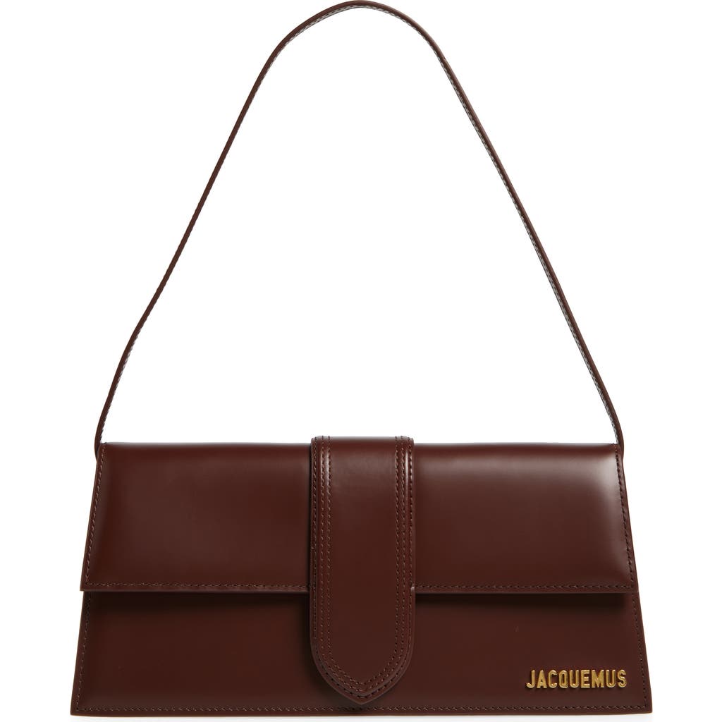 Jacquemus Women Le Bambino Long Leather Shoulder Bag In Brown
