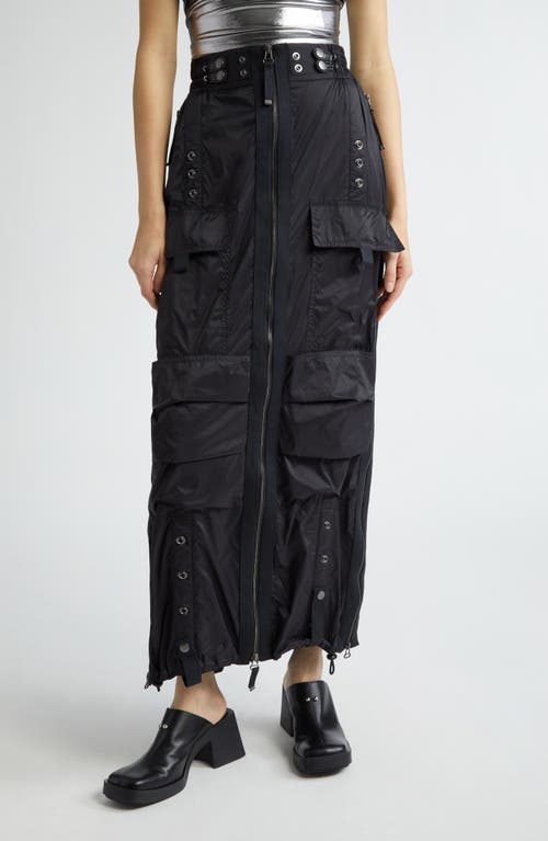 ® DIESEL O-Crep Cargo Maxi Skirt in Deep/Black