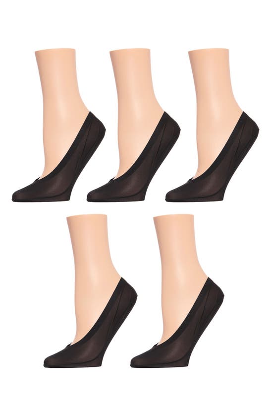 Shop Memoi Fine Edge Sock Liners In Black