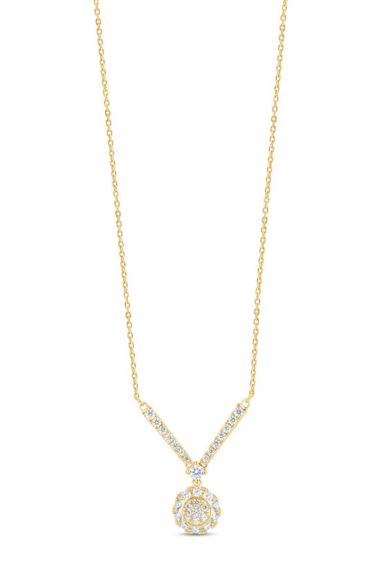 Shop Zac Posen Truly  Diamond Pendant Necklace In Yellow