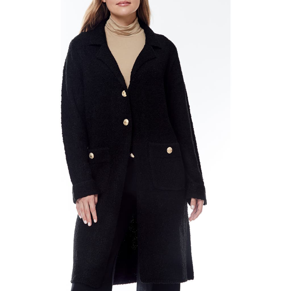 By Design Whitney Bouclé Cardigan In Black