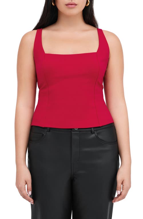 Marcella Anya Crop Camisole In Red
