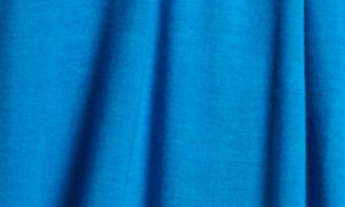 24seven Comfort Apparel Banded Blouson Top In Turquoise