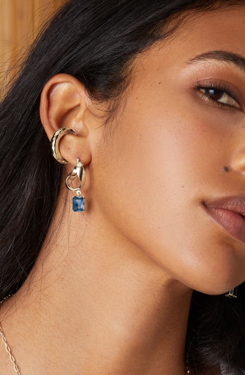 Lady Grey Infinity Hoop Earrings In Silver/blue Zircon