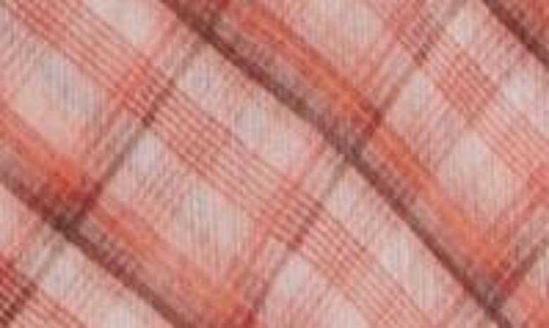 Shop Knwls Plaid Strap Detail Sheer Shirt In Moto Check Pink