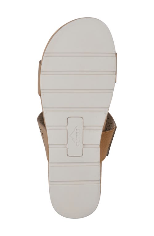 Shop Cliffs By White Mountain Thrilled Laser Cut Sandal In Natural/burnished/smooth