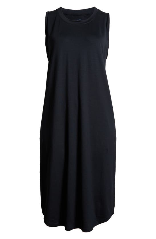 Shop Nike Dri-fit Sleeveless Knit Maternity Dress In Black