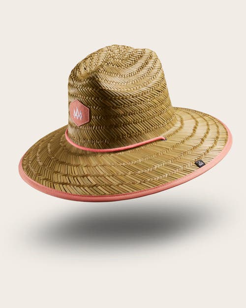 Shop Hemlock Bare Straw Lifeguard Hat In Coral Trim