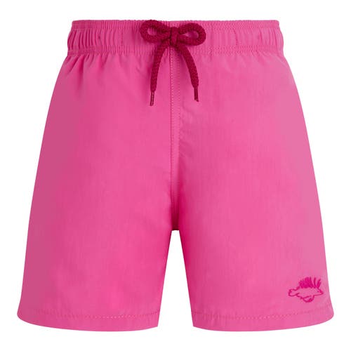 Vilebrequin Kids' Rascasses Aquareactive Swim Shorts In Laurier Rose