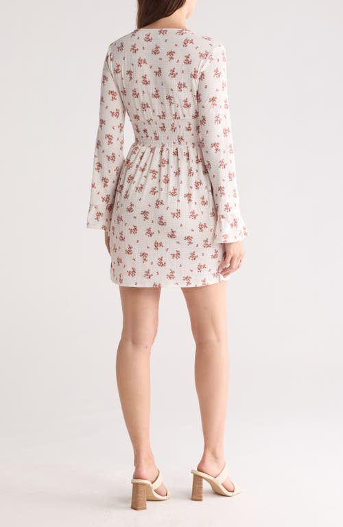 Go Couture Bell Sleeve Dress In Multi Floral Print