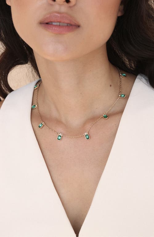 Ettika Deco Charm Necklace In Green
