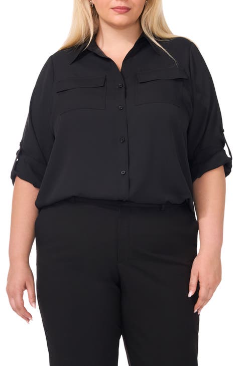 Extravagant Black Shirt / order Asymmetric Shirt / Open Back Shirt / Plus Size Available