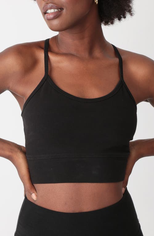 Mia Longline Sports Bra in Onyx