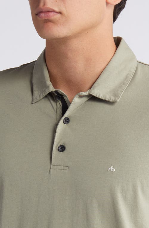 Shop Rag & Bone Principal Jersey Organic Cotton Polo In Vetiver