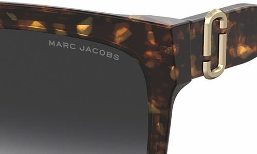 Marc Jacobs 57mm Polarized Gradient Square Sunglasses In Havana/brown