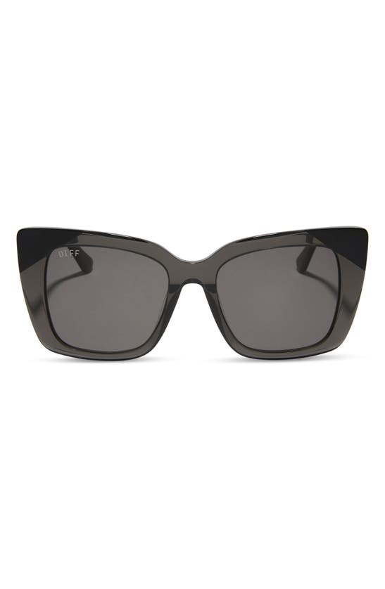 Shop Diff Lizzy 54mm Cat Eye Sunglasses In Black Smoke Crystal