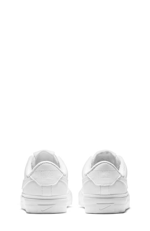 Shop Nike Kids' Court Legacy Sneaker In White/white