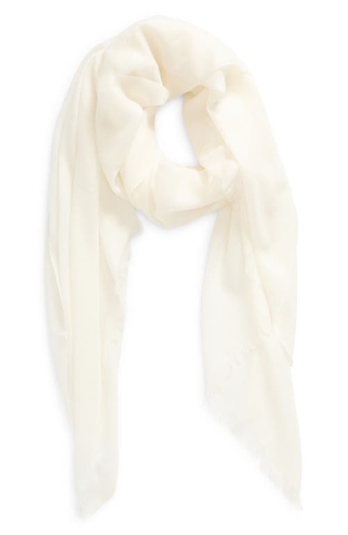 Shop Vince Lightweight Cashmere Scarf In Off White