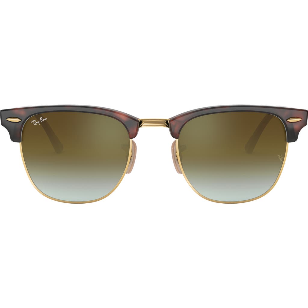 Ray Ban Ray-ban 49mm Clubmaster Sunglasses In Green Flash