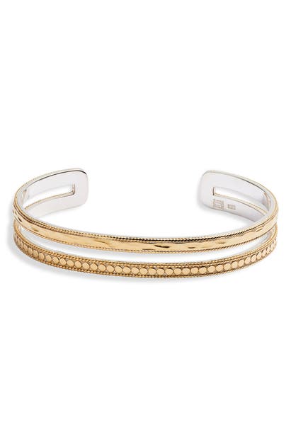 ANNA BECK MIXED DOUBLE BAND CUFF,BR10015-GLD