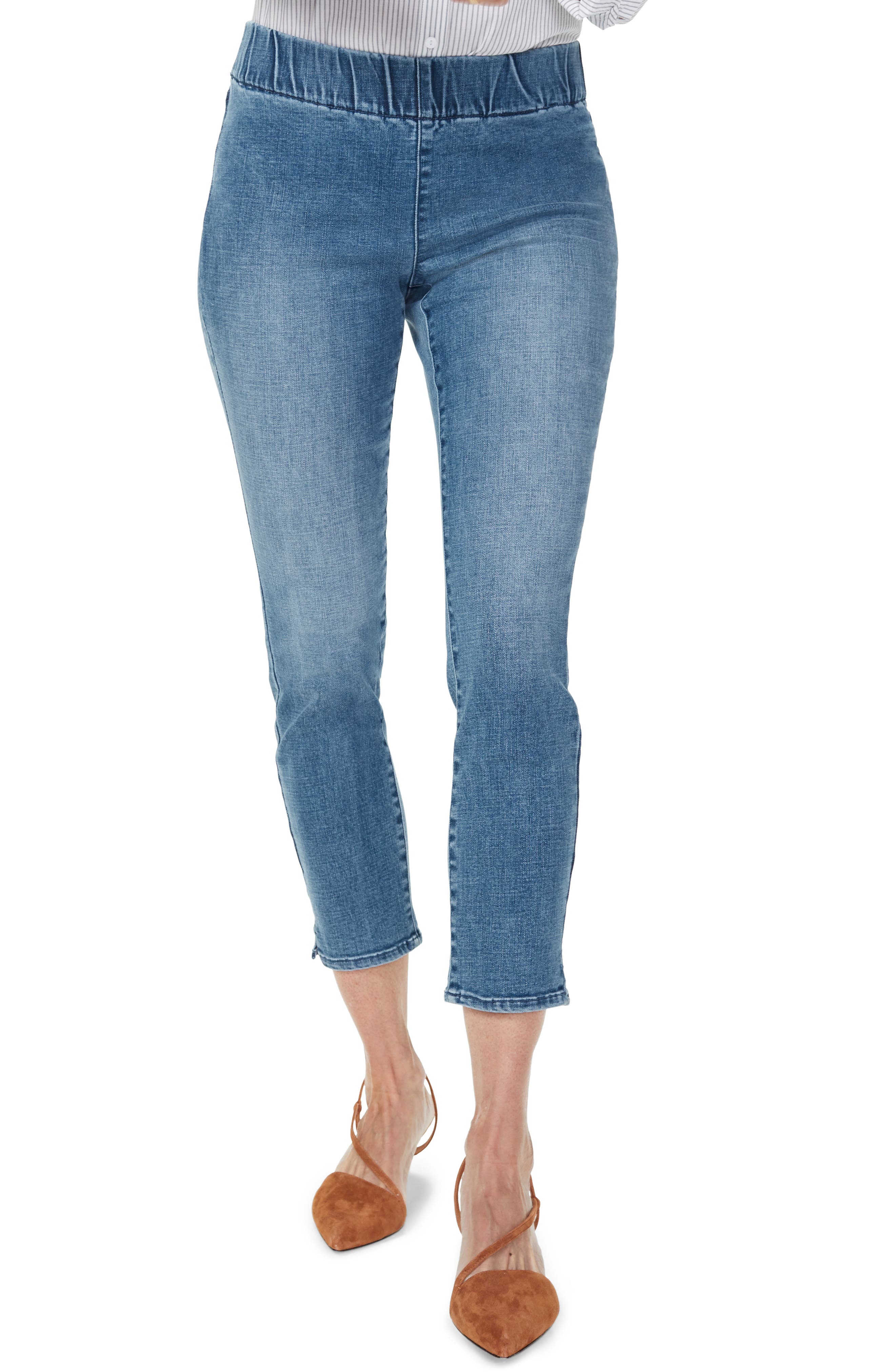 nydj pull on skinny ankle jeans