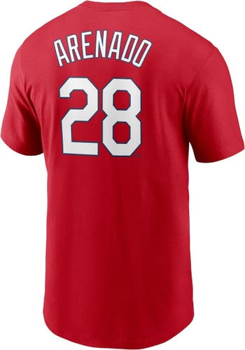 Men's Nike Nolan Arenado Red St. Louis Cardinals Name & Number T-Shirt Size: Small