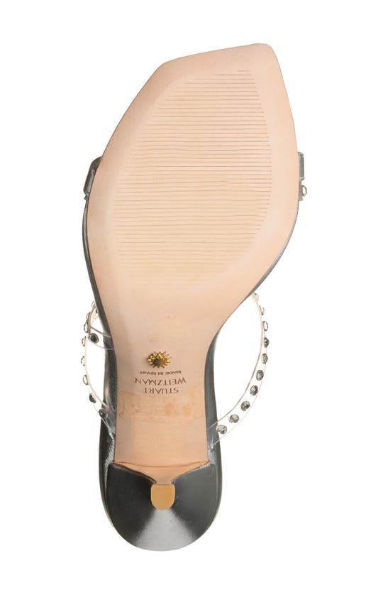 Stuart Weitzman Strapeze 85mm Crystal-embellished Sandals In Clear/silver/clear