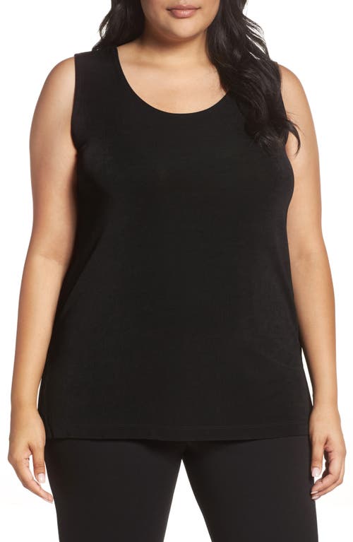 Shop Vikki Vi Sleeveless Stretch Knit Tunic In Black