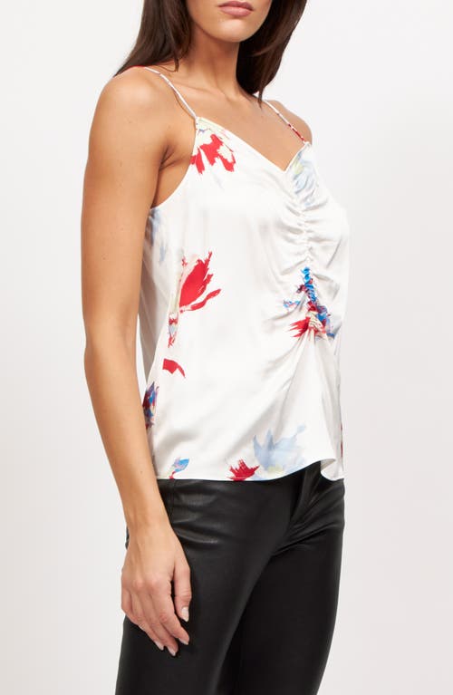 Shop Equipment Lexi Floral Print Ruched Camisole In Nature White Multi