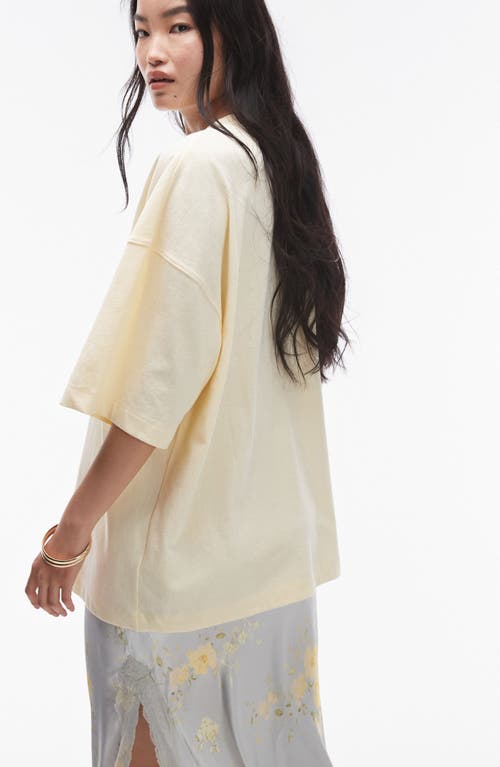 Shop Topshop Oversize Cotton T-shirt In Yellow